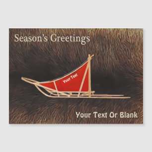 Grüße der Saison - Hunde auf Karibikfieber Schlitt Magnetkarte