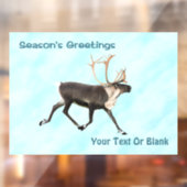 Grüße der Saison - Karibik (Rentier) auf Schnee Fensteraufkleber (Blatt 2)