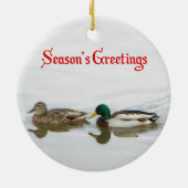 Grüße der Saison - Mallards Keramikornament (Hinten)