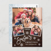 Grüße der Saison Moderne 3 FOTO Collage Gruß Postkarte (Vorne/Hinten)