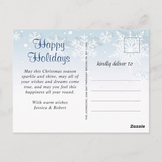 Grüße der Saison Moderne 3 FOTO Collage Gruß Postkarte (Rückseite)