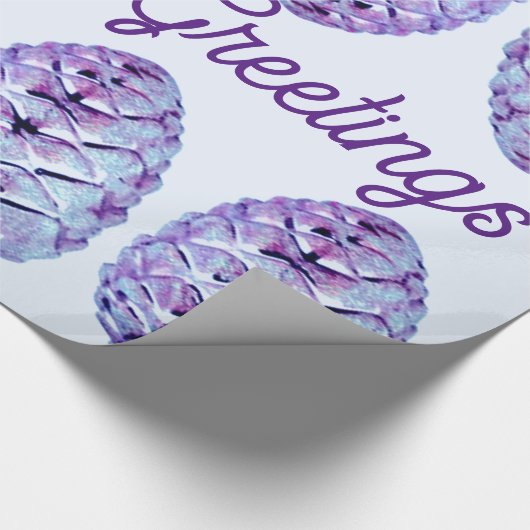Grüße der Saison Pinecone Wrapping Paper Geschenkpapier (Ecke)
