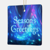 Grüße der Saison - Qaanaq - Nordlichter Keramikornament (Links)