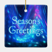 Grüße der Saison - Qaanaq - Nordlichter Keramikornament (Rückseite)