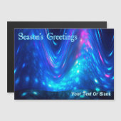 Grüße der Saison - Qaanaq - Nordlichter Magnetkarte (Vorne/Hinten)