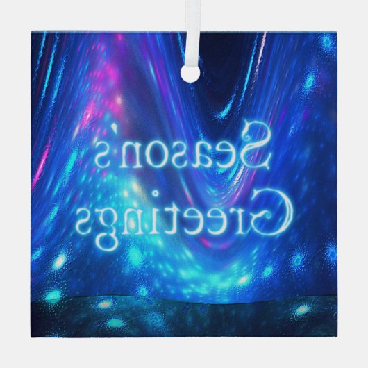 Grüße der Saison - Qaanaq - Nordlichter Ornament Aus Glas (Rückseite)