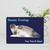 Grüße der Saison - Ringed Siegel Feiertagskarte (Stehend Vorderseite)