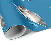 Grüße der Saison - Ringed Siegel Geschenkpapier (Rolleneckpunkt)