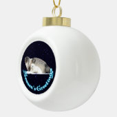 Grüße der Saison - Ringed Siegel Keramik Kugel-Ornament (Rechts)