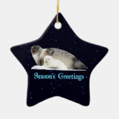 Grüße der Saison - Ringed Siegel Keramikornament (Vorne)