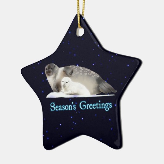 Grüße der Saison - Ringed Siegel Keramikornament (Links)