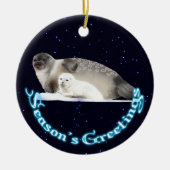 Grüße der Saison - Ringed Siegel Keramikornament (Vorne)