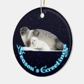 Grüße der Saison - Ringed Siegel Keramikornament (Links)