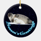 Grüße der Saison - Ringed Siegel Keramikornament (Hinten)