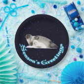 Grüße der Saison - Ringed Siegel Pappteller (Party)