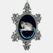 Grüße der Saison - Ringed Siegel Schneeflocken Zinn-Ornament (Links)