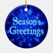 Grüße der Saison - Snowburst Keramikornament (Hinten)