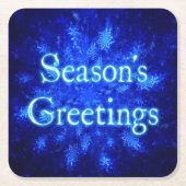 Grüße der Saison - Snowburst Rechteckiger Pappuntersetzer (Vorderseite)