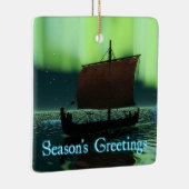 Grüße der Saison - Viking Ship Keramikornament (Rechts)