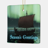 Grüße der Saison - Viking Ship Keramikornament (Links)