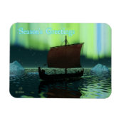 Grüße der Saison - Viking Ship Magnet (Horizontal)