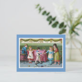 "Grüße der Saison" Vintage Postkarte (Stehend Vorderseite)