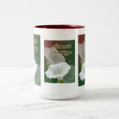 Grüße der Saison - White Bindweed Zweifarbige Tasse (Mittel)