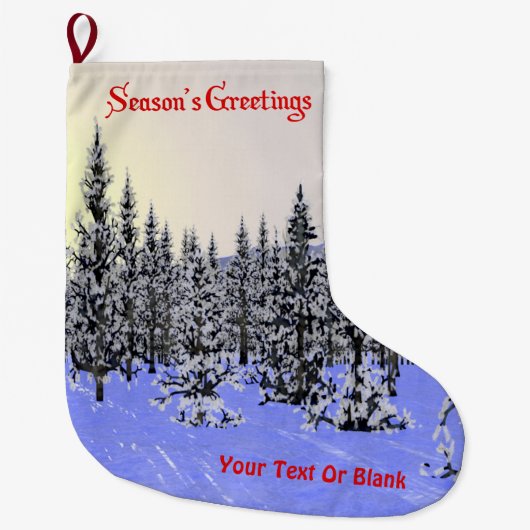 Grüße der Saison - Wintersonnenwende Großer Weihnachtsstrumpf (Vorderseite)