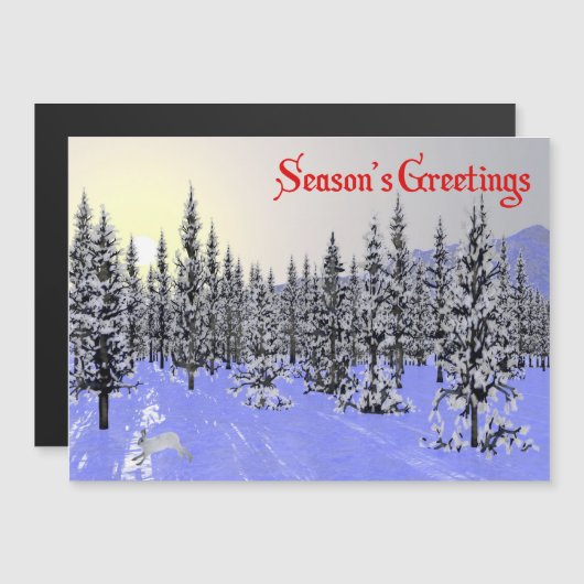 Grüße der Saison - Wintersonnenwende Magnetkarte (Vorne/Hinten)