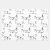 Grüße der Schwarzen und Weißen Jahreszeit Geschenkpapier Set (Vorderseite)