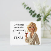 Grüße des großen Staat von Texas Postkarte (Stehend Vorderseite)