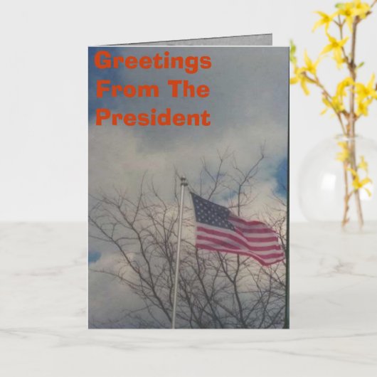 , Grüße des Präsidenten Karte (Gelbe Blume)