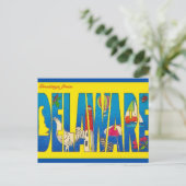 Grüße des Staates Delaware Postkarte (Stehend Vorderseite)