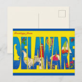 Grüße des Staates Delaware Postkarte (Vorne/Hinten)