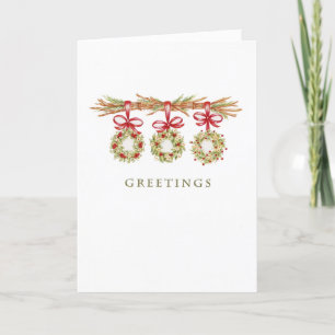 Grüße Drei Kränze Zweigstelle Weihnachtskarte Karte