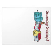 Grüße einladend! Niedliche Weihnachten Notizblock (Vorderseite)