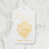Grüße! Frohe Valentinstag Geschenkanhänger (Vorderseite)