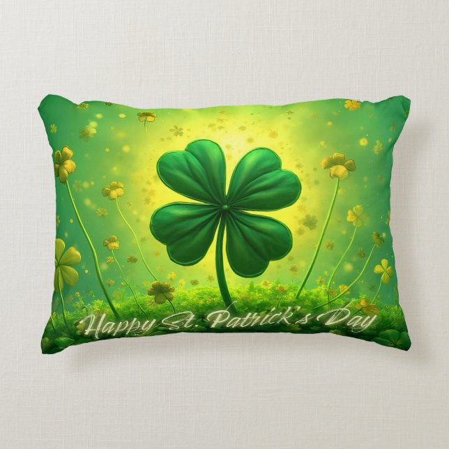 Grüße für den St. Patrick's Day Dekokissen (Vorderseite)