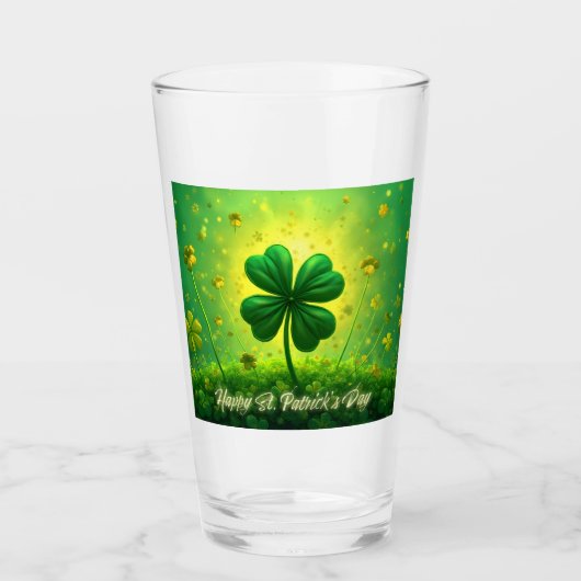 Grüße für den St. Patrick's Day Glas (Vorderseite)
