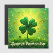 Grüße für den St. Patrick's Day Magnetkarte (Vorne/Hinten)