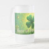 Grüße für den St. Patrick's Day Mattglas Bierglas (Vorderseite Links)