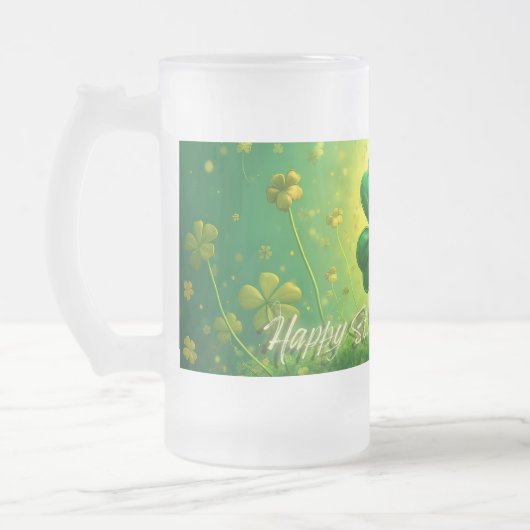 Grüße für den St. Patrick's Day Mattglas Bierglas (Links)