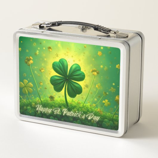 Grüße für den St. Patrick's Day Metall Brotdose (Rückseite)