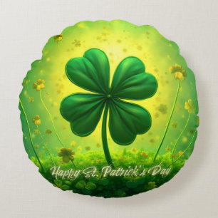 Grüße für den St. Patrick's Day Rundes Kissen