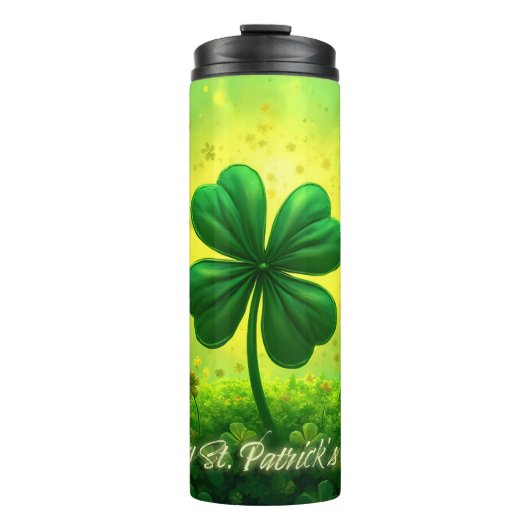 Grüße für den St. Patrick's Day Thermosbecher (Vorderseite)