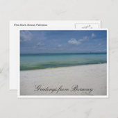 Grüße für den weißen Strand Postkarte (Vorne/Hinten)