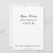 Grüße für Geschäftsreisen Feiertagskarte (Rückseite)