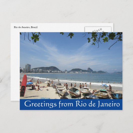 Grüße für Riesenstrände Postkarte (Vorne/Hinten)