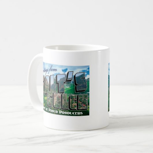 Grüße Galts von der Gulch-Tasse Kaffeetasse (Vorderseite Links)