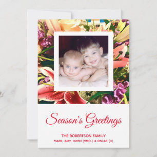Grüße gemischte Blume Bouquet Xmas Card Feiertagskarte